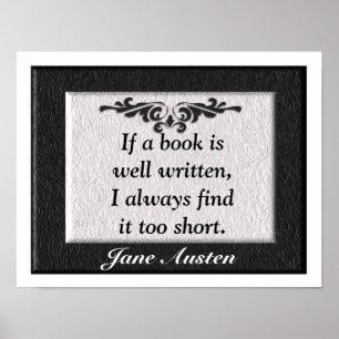 Jane Austen Quote Poster