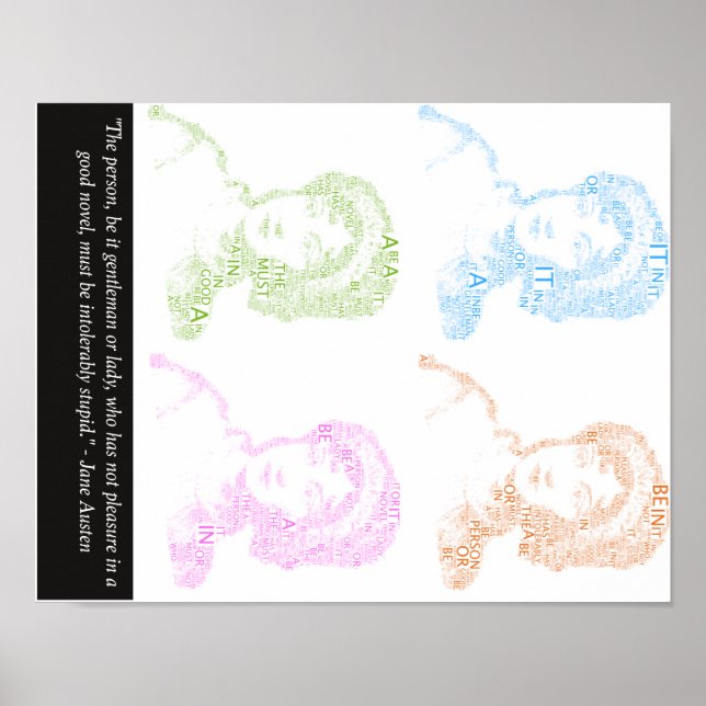 Jane Austen Quote Poster (Front)