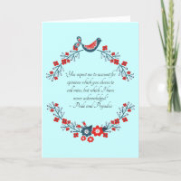 Jane Austen Quote, Pride and Prejudice Floral 