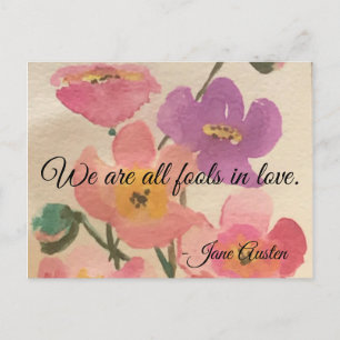 Jane Austen Romantic Postcard