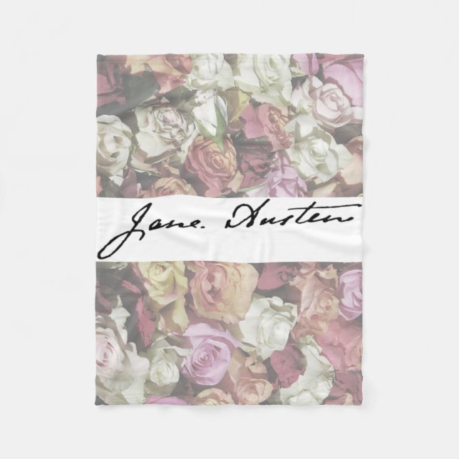 Jane Austen Signature Fleece Blanket (Front)