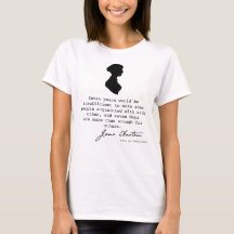 Jane Austen silhouette and book quote,