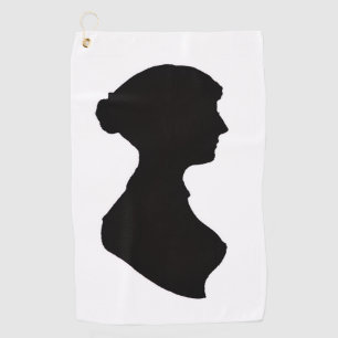 Jane Austen Silhouette Golf Towel