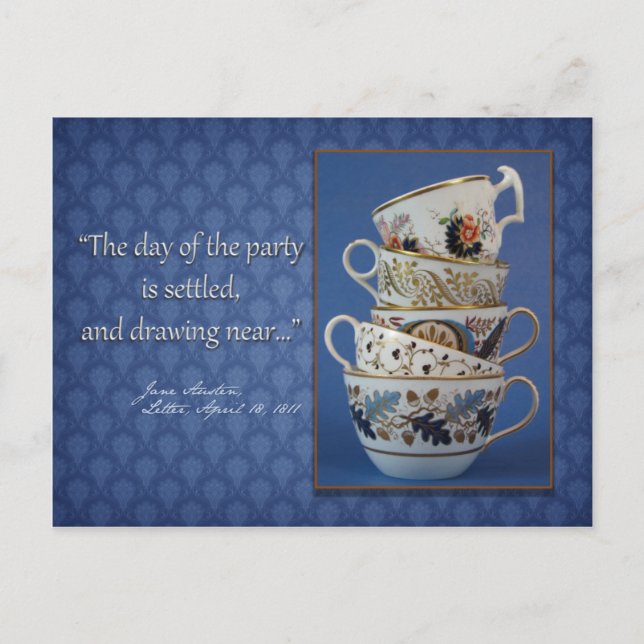 Jane Austen Tea Party Invitation (Front)