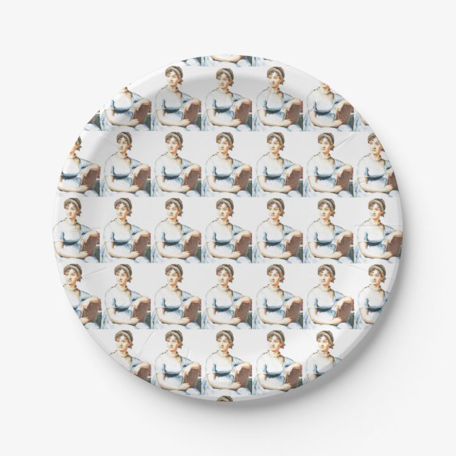Jane Austen Theme Party Paper Plates (Front)