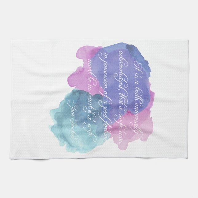 Jane Austen- Truth Universally Acknowledged Tea Towel (Horizontal)