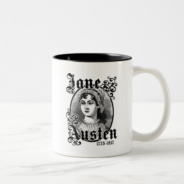 Jane Austen Two-Tone Coffee Mug (Right)