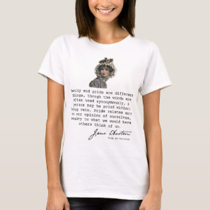 Jane Austen vintage fashion plate and book quote, T-Shirt