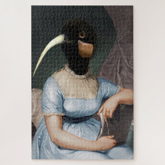 Jane Austen with Bird head Jigsaw Puzzle (Vertical)
