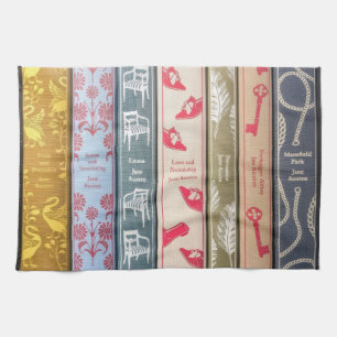 Jane Austen's books Tea Towel
