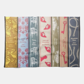 Jane Austen's books Tea Towel