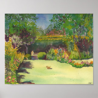 Jane Austen's Garden II Watercolor Print