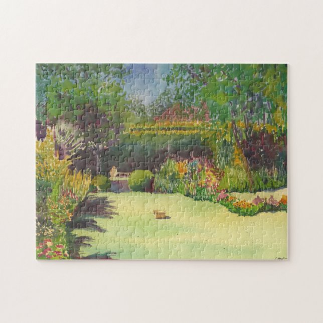 Jane Austen's Garden II Watercolor Puzzle (Horizontal)