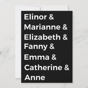 Jane Austen's Heroines I Invitation