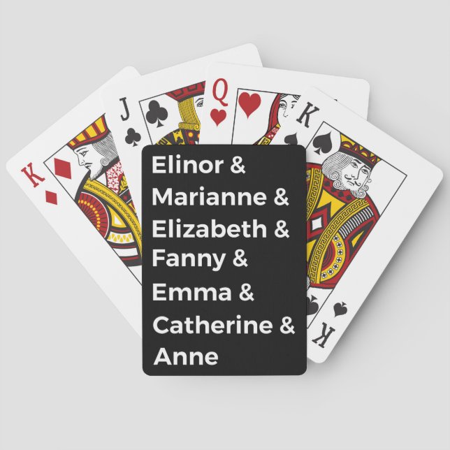 Jane Austen's Heroines I Playing Cards (Back)