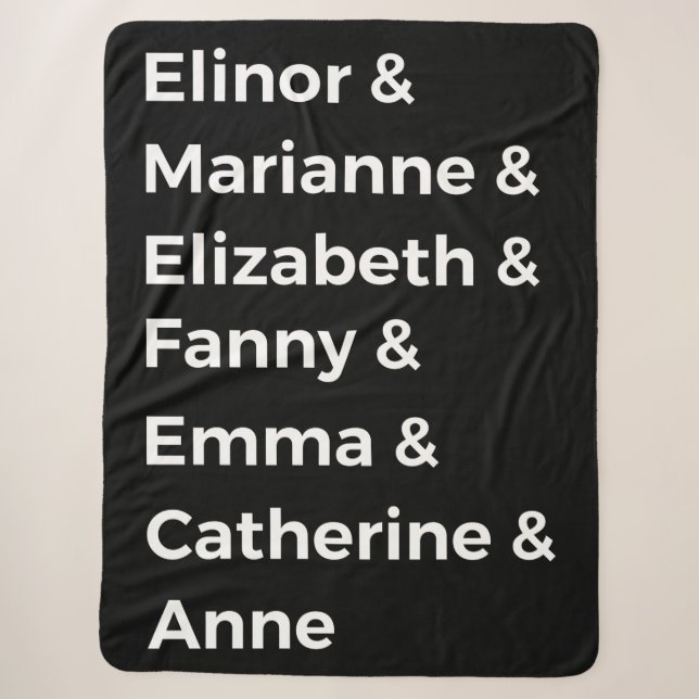 Jane Austen's Heroines I Sherpa Blanket (Front)