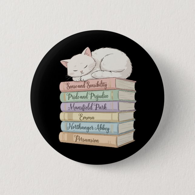 Jane Austen's Novels IX 6 Cm Round Badge (Front)