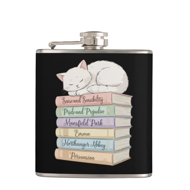 Jane Austen's Novels IX Hip Flask (Front)