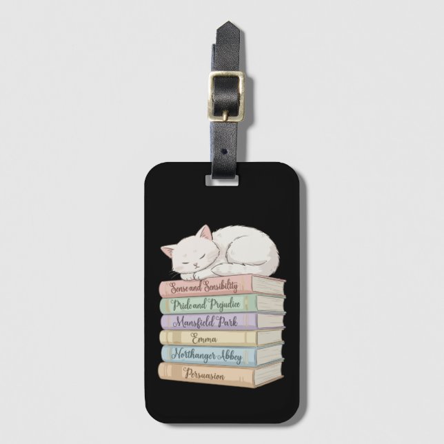 Jane Austen's Novels IX Luggage Tag (Front Vertical)