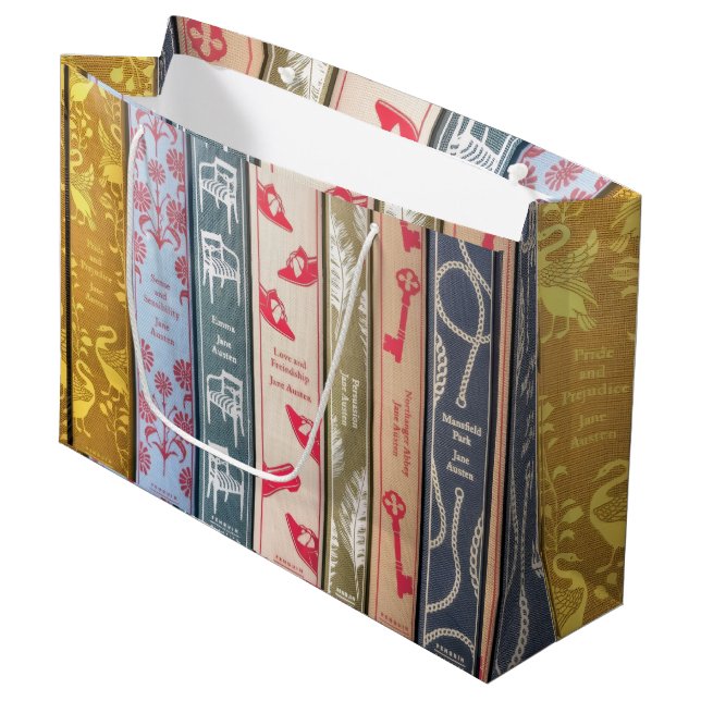 Jane Austen's Novels Large Gift Bag (Front Angled)