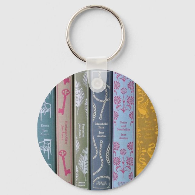 Jane Austen's novels on a  Key Ring (Front)