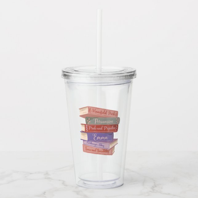 Jane Austen's Novels V Acrylic Tumbler (Front)