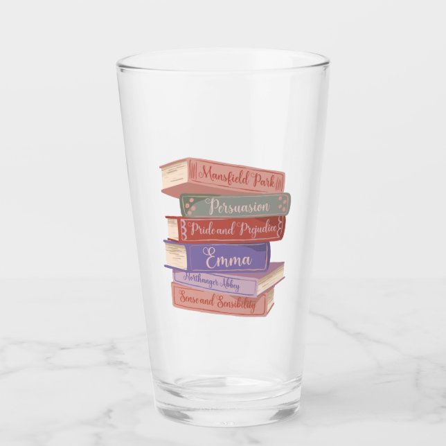 Jane Austen's Novels V Glass (Front)