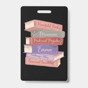 Jane Austen's Novels V ID Badge