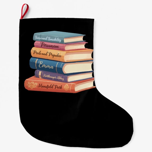 Jane Austen's Novels VII Large Christmas Stocking (Front)
