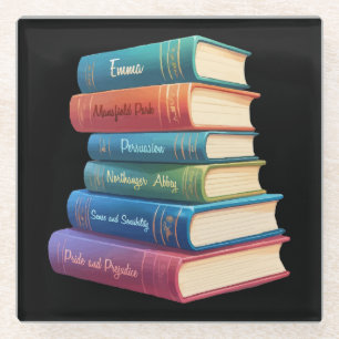 Jane Austen's Novels VIII Glass Coaster