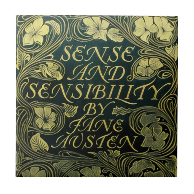 Jane Austen's "Sense and Sensibility"  Tile (Front)