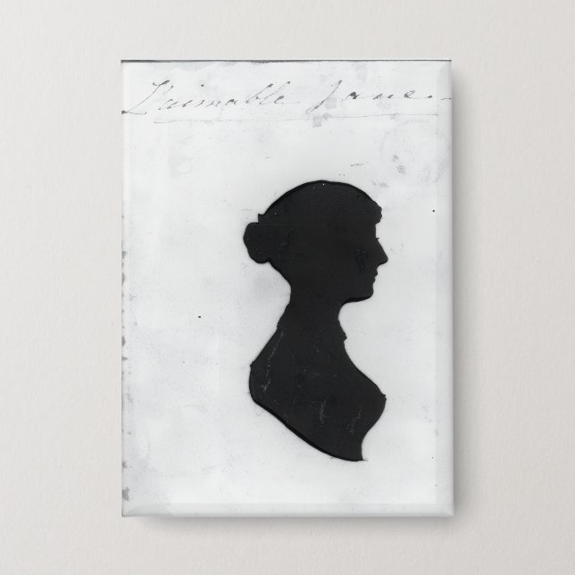Jane Austen's Silhouette on a  Keychain (Front)