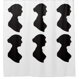 Jane Austen's silhouette Shower Curtain