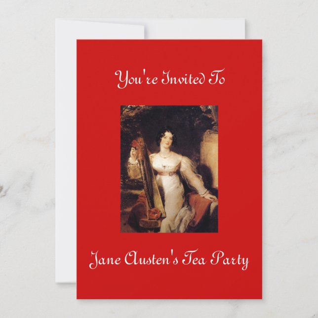 Jane Austen's Tea Party Invitation 2 (Front)