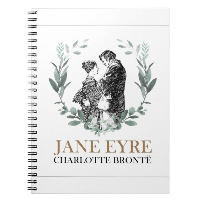 Jane Eyre and Edward Rochester with Wreath Notebook (Front)