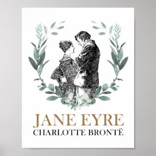 Jane Eyre and Edward Rochester with Wreath Poster