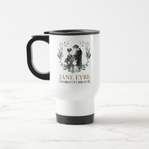 Jane Eyre and Edward Rochester with Wreath Travel Mug