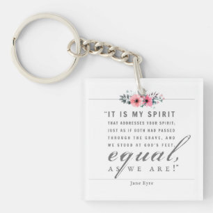 Jane Eyre - As We Are - White Key Ring