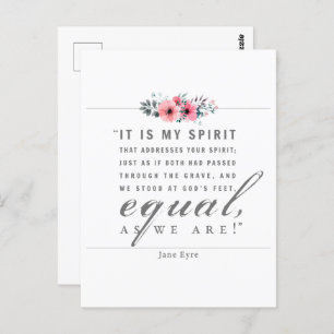 Jane Eyre - As We Are - White Postcard