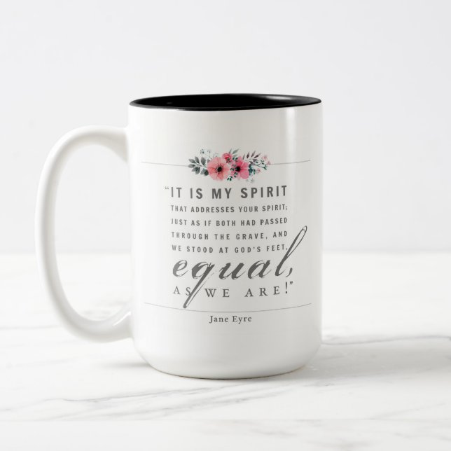 Jane Eyre - As We Are - White Two-Tone Coffee Mug (Left)