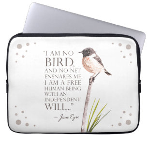 Jane Eyre - I Am No Bird - Brown Bird Laptop Sleeve