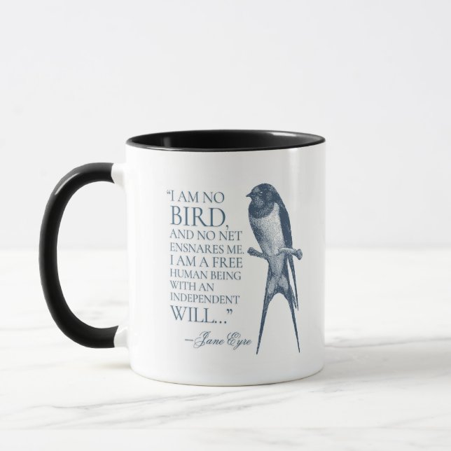 Jane Eyre - I Am No Bird - Swallow Mug (Left)