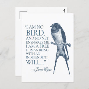 Jane Eyre - I Am No Bird - Swallow Postcard