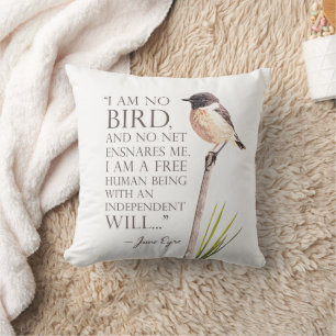 Jane Eyre - I Am No Bird Throw Cushion