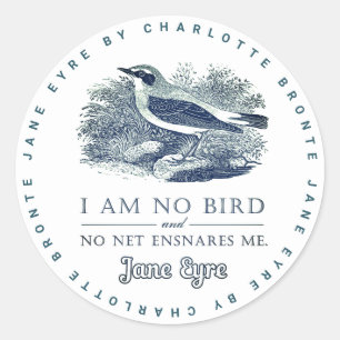 Jane Eyre - I Am No Bird - Vintage Bird Classic Round Sticker