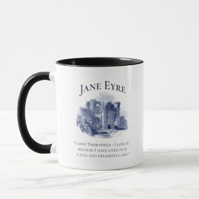 Jane Eyre - I Love Thornfield - Castle Mug (Left)