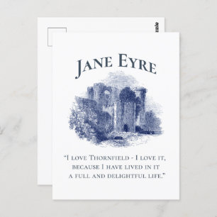 Jane Eyre - I Love Thornfield - Castle Postcard