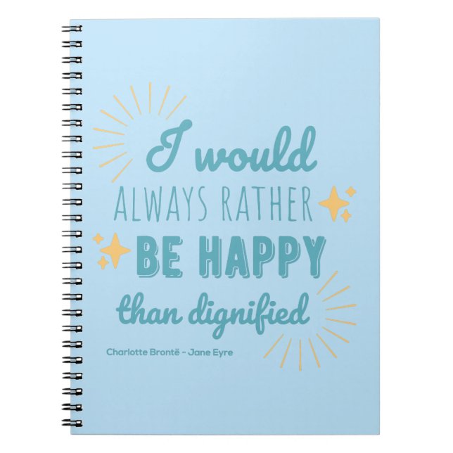 Jane Eyre Quote I - Blue Edition Notebook (Front)