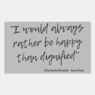Jane Eyre Quote I Rectangular Sticker