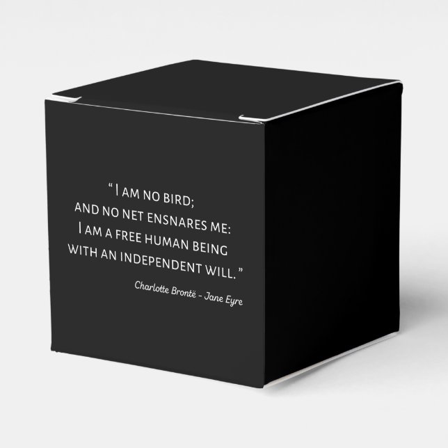 Jane Eyre Quote II - Classic Style Favour Box (Front Side)